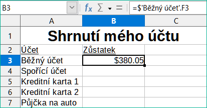Dokončena reference na běžný účet
