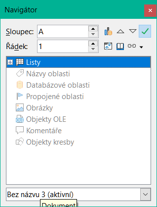 Navigátor pro cílový soubor