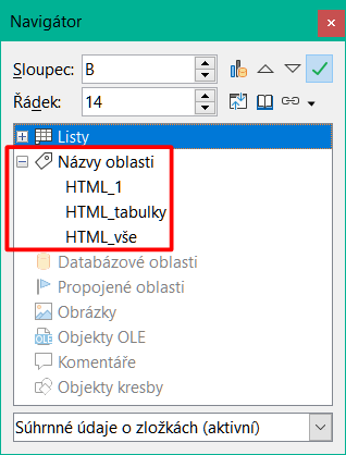 Navigátor pro zdrojový soubor