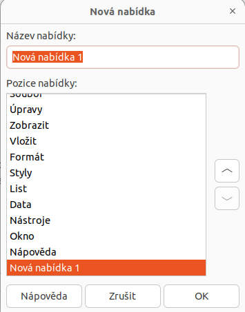 Přidání nové nabídky
