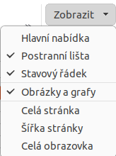 Nabídka karty Zobrazit