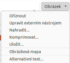 Nabídka karty Obrázek