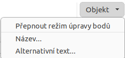 Nabídka karty Objekt