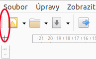 Příklad úchytů nástrojové lišty