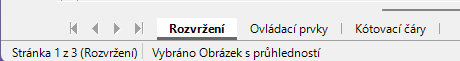 Příklad karty Vrstvy kresby