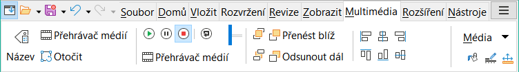 Uživatelské rozhraní s kartami – karta Média
