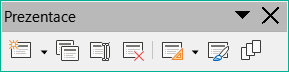 Nástrojová lišta prezentace