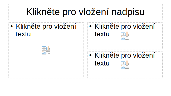 Příklad snímku s použitím rámečků s obsahem