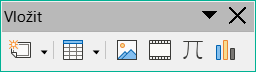 Nástrojová lišta Vložit