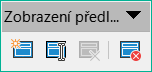 Nástrojová lišta Zobrazení předlohy