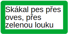 Příklad použití stylů rohů