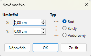 Dialogové okno Nové vodítko