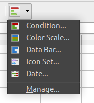 Conditional formatting toolbar icon