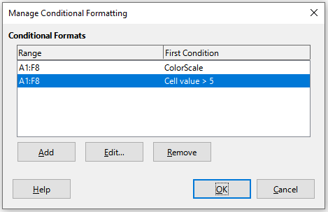 Manage Conditional Formatting dialog