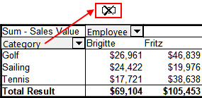 Field dragged out of the pivot table