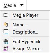 Media tab menu