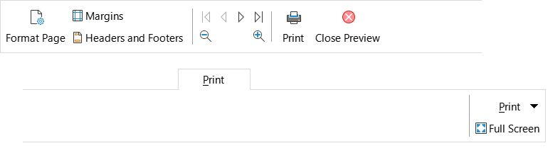 Print tab