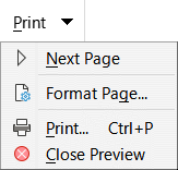Print tab menu