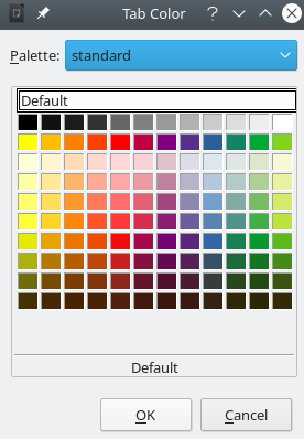 Tab Color dialog