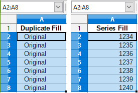 Examples of using the Fill tool