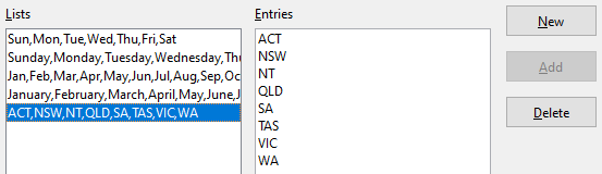 Creating a new sort list