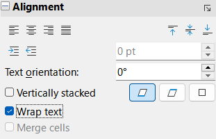 Wrap text formatting