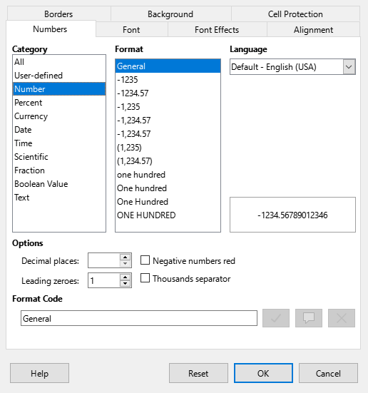 Formatting numbers