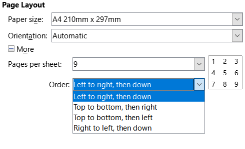 Printing more than one spreadsheet page per sheet of paper