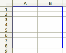 Single print range marked by a bounding box