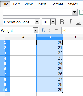 Inserting name in the range box to define a named range