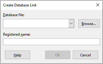 Create Database Link dialog