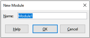 New Module dialog