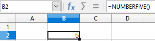 Use the NumberFive macro as a Calc function