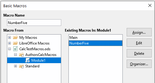 Select a macro and click Edit