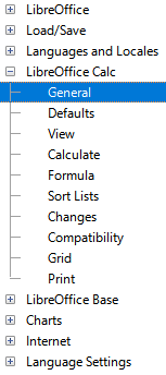 Calc options