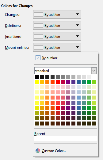 Calc options for highlighting changes