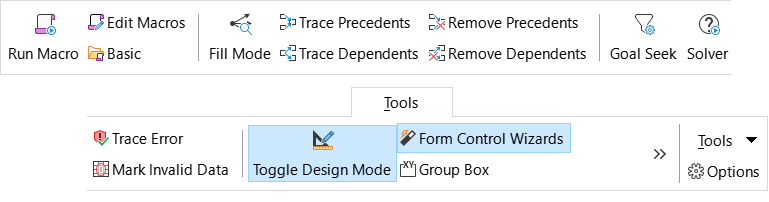 Tools tab