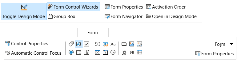 Form tab