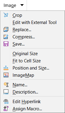 Image tab menu