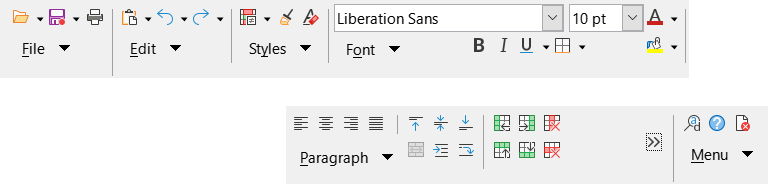 Groupedbar Compact interface