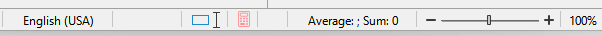 AutoCalculate icon in status bar