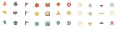 Icon sets with 3 icons
