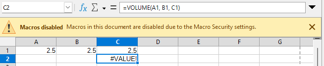 Warning that a document contains macros