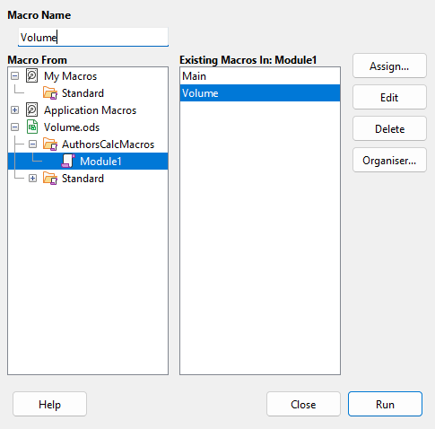 Select a macro and click Edit