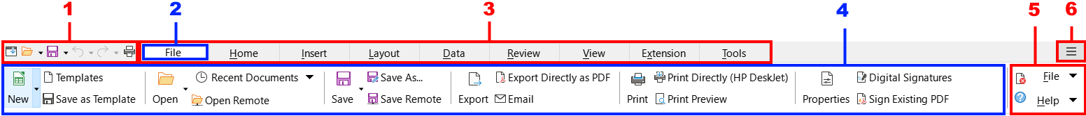Tabbed interface with Menu bar hidden