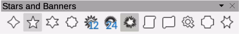 Stars and Banners sub‑toolbar