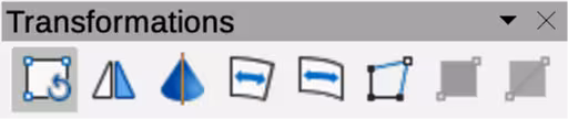 Transformations toolbar