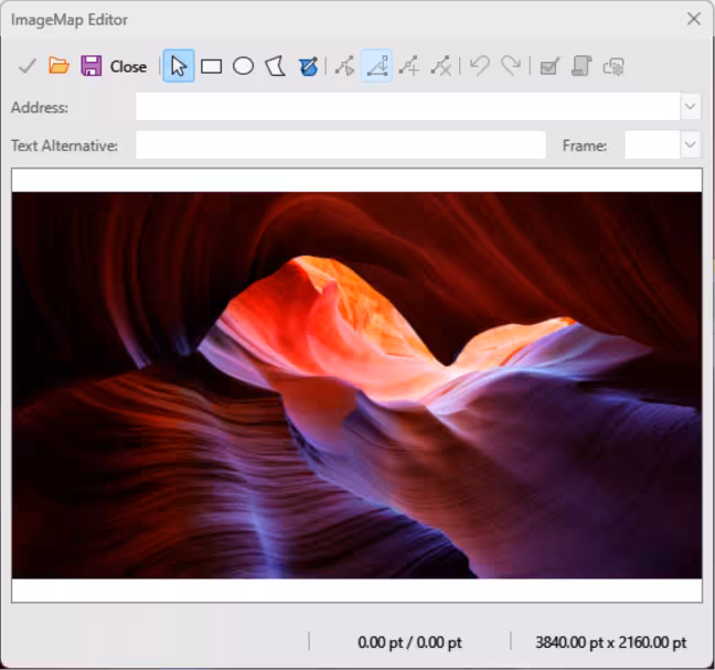 ImageMap Editor dialog