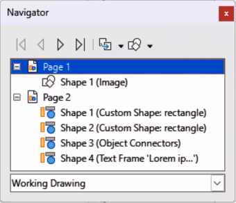 Navigator dialog