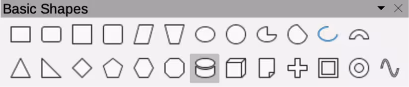 Basic Shapes sub-toolbar